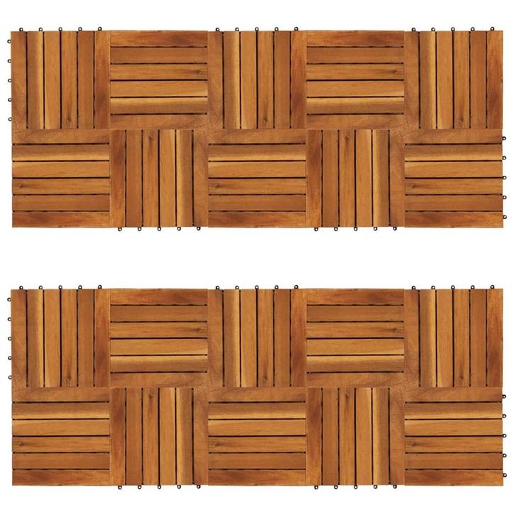 vidaXL Terrastegels 20 st verticaal patroon 30x30 cm, Doe-het-zelf en Bouw, Vloerdelen en Plavuizen, Nieuw, Verzenden