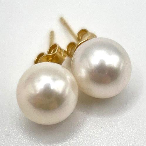 Zonder Minimumprijs - Oorbellen - 18 karaat Geel goud Parel, Handtassen en Accessoires, Oorbellen