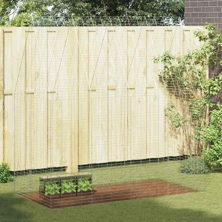 vidaXL Konijnenkooi Zilver 400 x 100 x 210 cm Gegevens staal, Animaux & Accessoires, Rongeurs & Lapins | Cages & Clapiers, Envoi