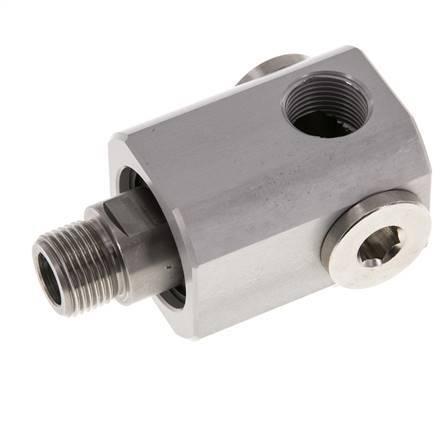 4-Weg Draaidoorvoer G3/8 Aluminium NBR 10bar, Doe-het-zelf en Bouw, Overige Doe-Het-Zelf en Bouw, Verzenden