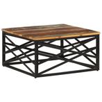 vidaXL Table basse 68x68x35 cm Bois de récupération, Maison & Meubles, Verzenden, Neuf