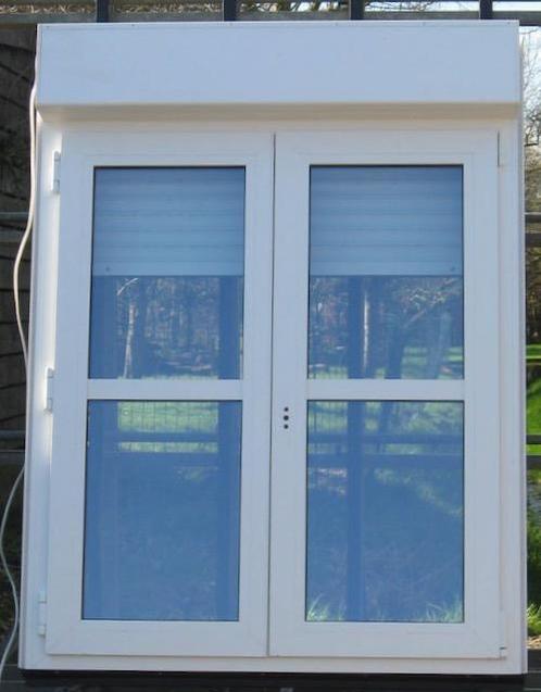 pvc raam , chassis , venster 120 x 160 met rolluik, Doe-het-zelf en Bouw, Raamkozijnen en Schuifdeuren, Inclusief glas, Nieuw