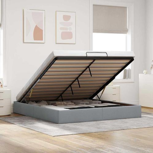 vidaXL Bedframe zonder matras 180x200 cm stof lichtgrijs, Huis en Inrichting, Slaapkamer | Bedden, Nieuw, Verzenden