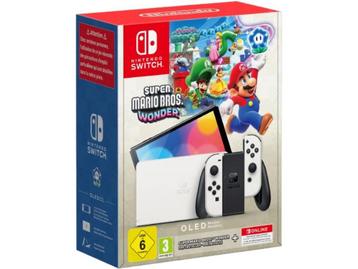 Nintendo Switch OLED bundel - Super Mario Bros. Wonder game, Verzenden