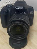 Canon Eos 2000D comme neuf (2400 déclics) + EF-S 15-55mm f, Audio, Tv en Foto, Nieuw