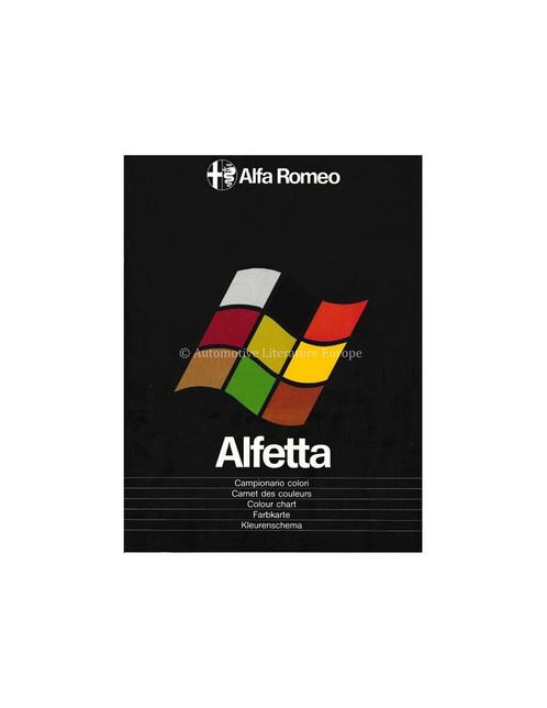 1979 ALFA ROMEO ALFETTA KLEURENSCHEMA BROCHURE, Boeken, Auto's | Folders en Tijdschriften, Ophalen of Verzenden