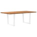 vidaXL Eettafel met natuurlijke rand 200x100x74 cm massief, Huis en Inrichting, Tafels | Eettafels, Verzenden, Nieuw