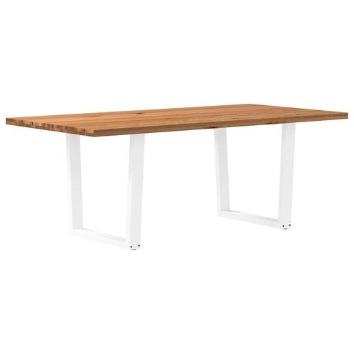 vidaXL Eettafel met natuurlijke rand 200x100x74 cm massief, Huis en Inrichting, Tafels | Eettafels, Nieuw, Verzenden