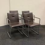 complete set van 4 stuks ARCO frame eetkamerstoelen, leder, Huis en Inrichting, Stoelen, Gebruikt