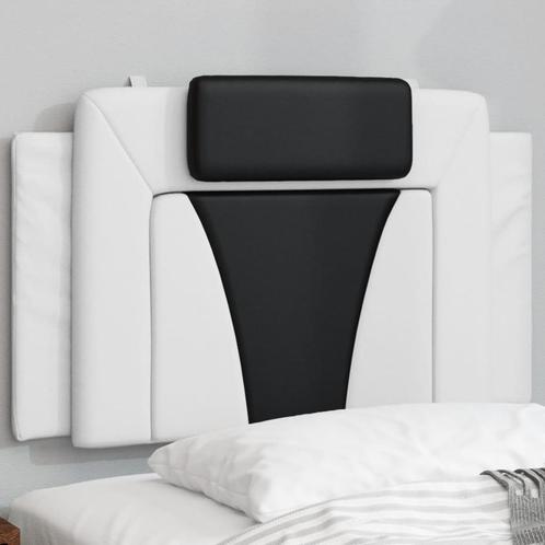 vidaXL Hoofdbordkussen 80 cm kunstleer wit en zwart, Maison & Meubles, Chambre à coucher | Lits, Envoi