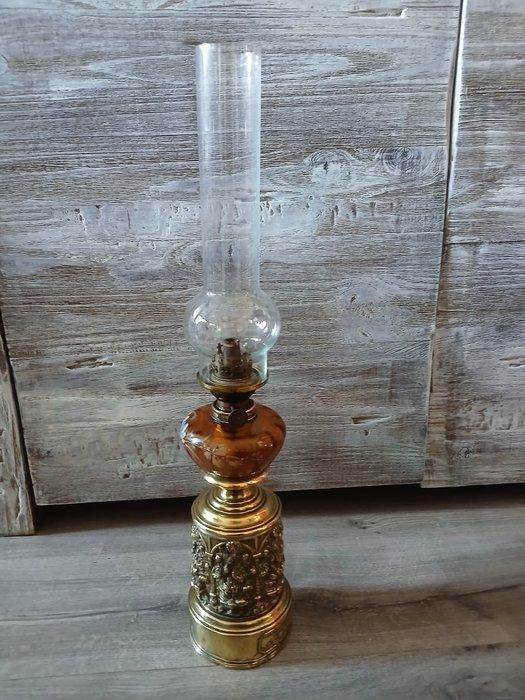 Olielamp - Glas, Koper, Antiek en Kunst, Curiosa en Brocante
