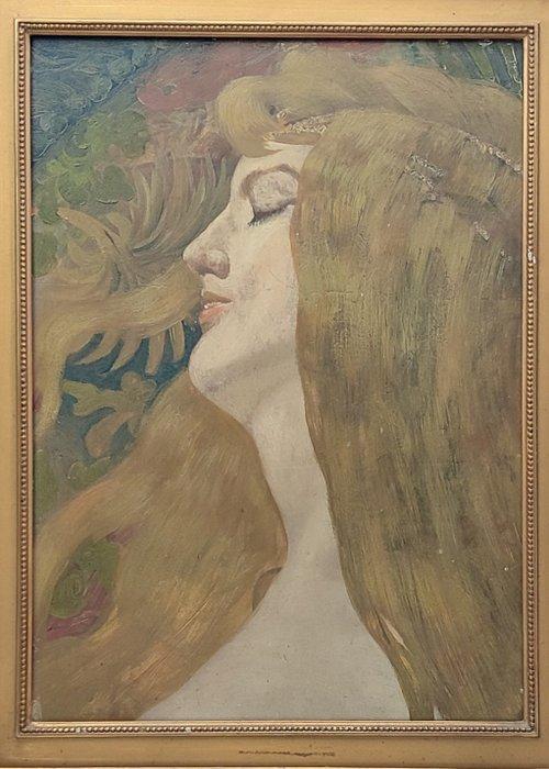 Franse School (ca. 1900) - Dromende dame, Antiek en Kunst, Kunst | Designobjecten