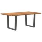 vidaXL Eettafel met natuurlijke rand 180x100x74 cm massief, Huis en Inrichting, Verzenden, Nieuw