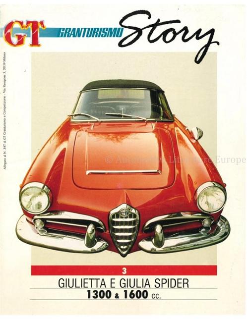 ALFA ROMEO GIULIETTA E GIULIA SPIDER 1300 & 1600 CC., Livres, Autos | Livres