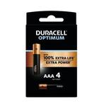 Duracell batterij alk optimum aaa 4x, Nieuw