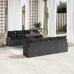 vidaXL Tuinbank Set met kussen 7 pcs Zwart 100 x 55 x 73 cm, Verzenden, Nieuw