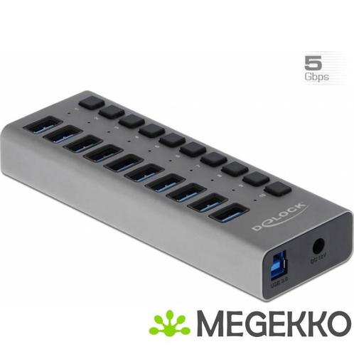 Delock 63670 externe 5 Gbps USB-hub met 10 poorten +, Informatique & Logiciels, Clés USB, Envoi