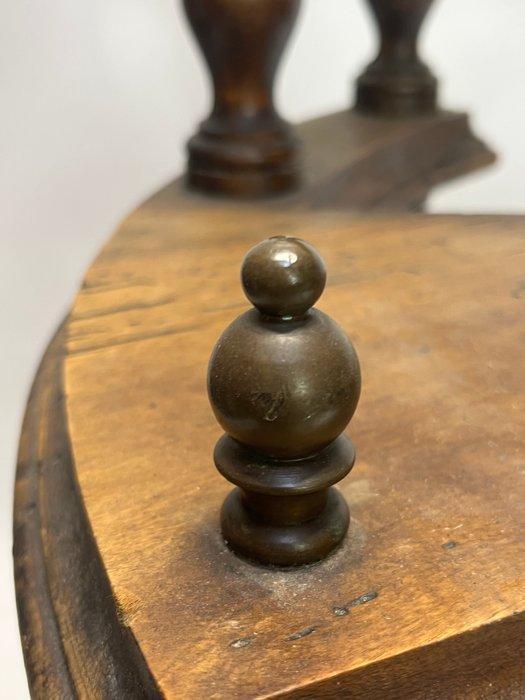 Trapje - bibliotheektrap - Hout, Koper - gedraaide, Antiek en Kunst, Curiosa en Brocante