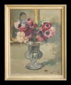 Fernand Toussaint (1873-1955/56) - Anémones dans un vase, Antiek en Kunst