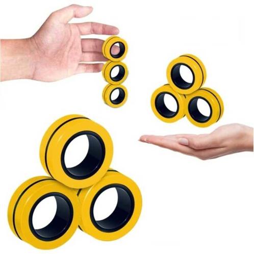 3-Pack Magnetische Ring Fidget Spinner - Anti Stress Hand, Kinderen en Baby's, Speelgoed | Overig, Nieuw, Verzenden