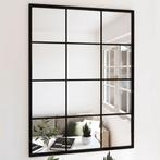 vidaXL Wandspiegel 80x60 cm metaal zwart, Huis en Inrichting, Woonaccessoires | Spiegels, Verzenden, Nieuw