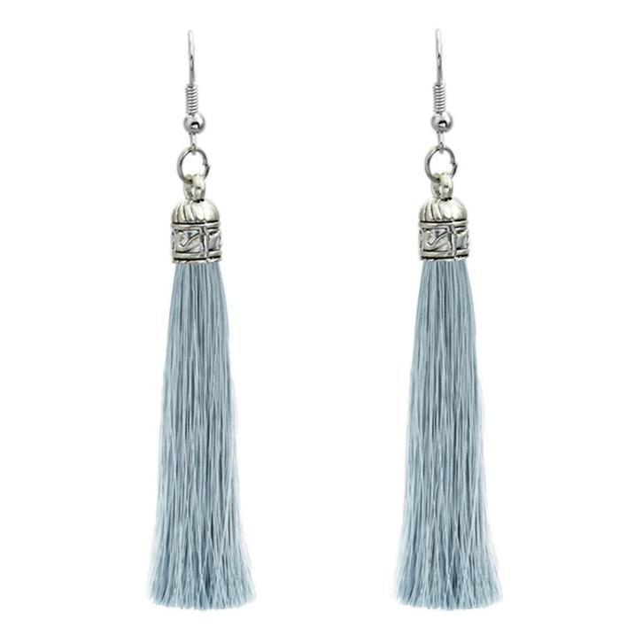 Fako Bijoux - Oorbellen - Kwast Romania - Grijs, Handtassen en Accessoires, Oorbellen, Verzenden