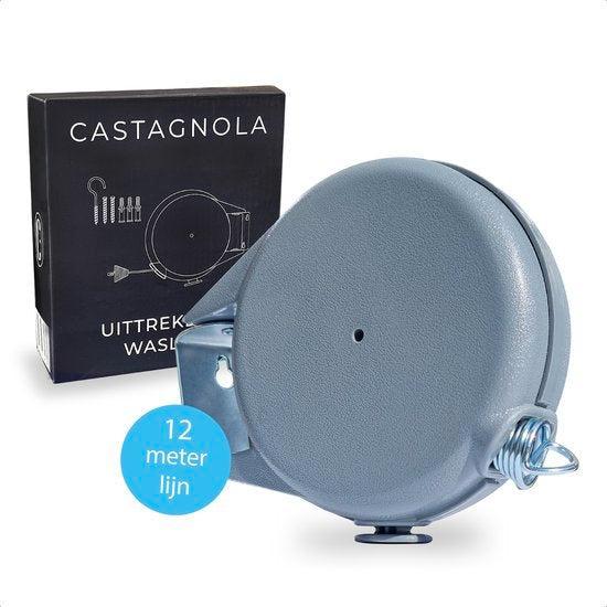 2dekans | Castagnola Roldrooglijn - Waslijn Uittrekbaar -, Tuin en Terras, Droogmolens en Wasrekken, Ophalen of Verzenden