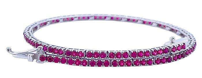Zonder Minimumprijs - Armband - 18 karaat Witgoud Robijn, Handtassen en Accessoires, Armbanden
