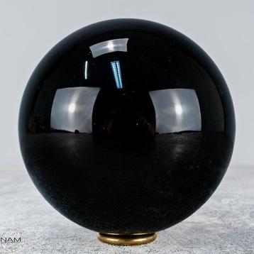 Obsidienne noire naturelle Kugel, Mexique- 1205.36 g