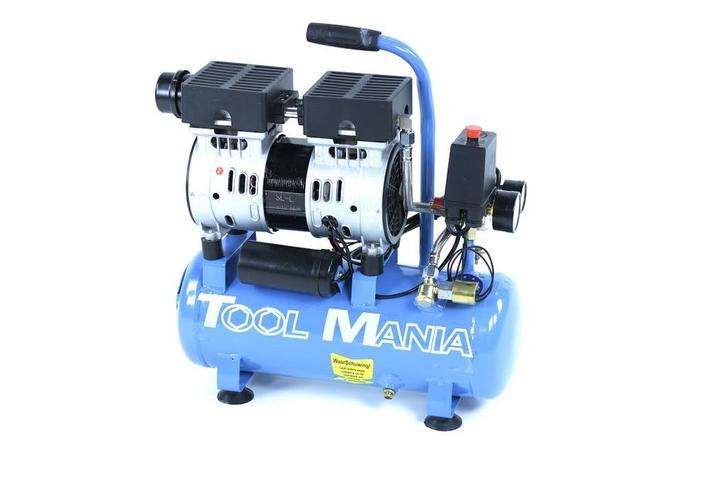 TM 9 Liter Professionele Low Noise Compressor 1HP 230v, Auto diversen, Autogereedschap, Verzenden