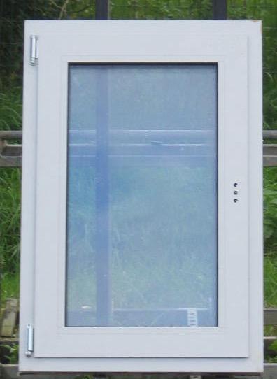 aluminum raam , chassis , venster 65 x 98 zijdegrijs 7044, Doe-het-zelf en Bouw, Raamkozijnen en Schuifdeuren, Inclusief glas