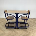 complete schoolset Marko 8x tafels + stoelen, zithoogte 46, Huis en Inrichting, Gebruikt, Hout, Eén