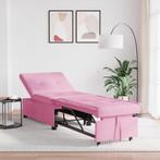 vidaXL 3-in-1 Sofabed in Roze Stof, Verzenden, Nieuw