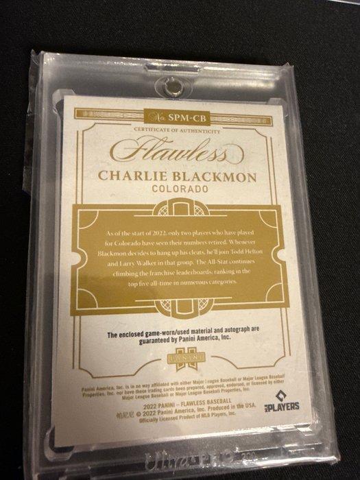2022 Panini Flawless Charlie Blackmon Memorabilia kaart,, Verzamelen, Stickers