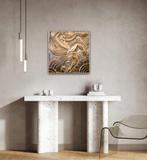 Naar Maurice Picaud - Relief, Goud Bas-reliëf Folies Bergère, Antiek en Kunst