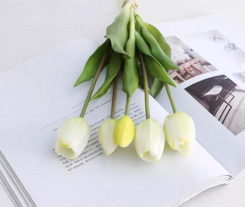 Actie tulp tulpen bundel, luxe siliconen real touch kleur, Huis en Inrichting, Woonaccessoires | Kunstplanten en Kunstbloemen