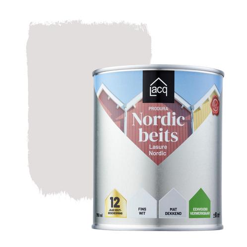 Lacq Produra Nordic Beits Fins Wit 0.75L, Doe-het-zelf en Bouw, Verf, Beits en Lak, Nieuw, Verzenden