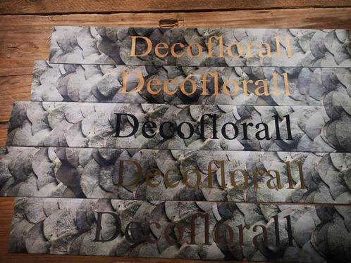 Bedrukt lint greenleaf 70mm 80 cm metalic goud opdruk, Huis en Inrichting, Woonaccessoires | Kunstplanten en Kunstbloemen, Nieuw