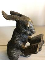 Sculpture, Grappig lezend haasje - 14 cm - En alliage