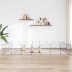 vidaXL Huisdierenkooi met deur 28 panelen 35x35 cm staal, Dieren en Toebehoren, Verzenden, Nieuw