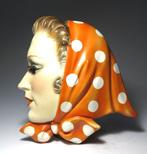 Goebel - Beeld, Art Deco Wall Mask - 19 cm - Faience - 1930, Antiek en Kunst, Antiek | Glaswerk en Kristal