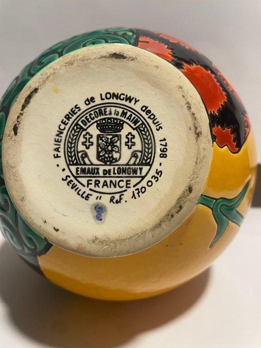 Émaux de Longwy - Eenbloemige vaas - Aardewerk - Sevilla réf, Antiek en Kunst, Antiek | Glaswerk en Kristal