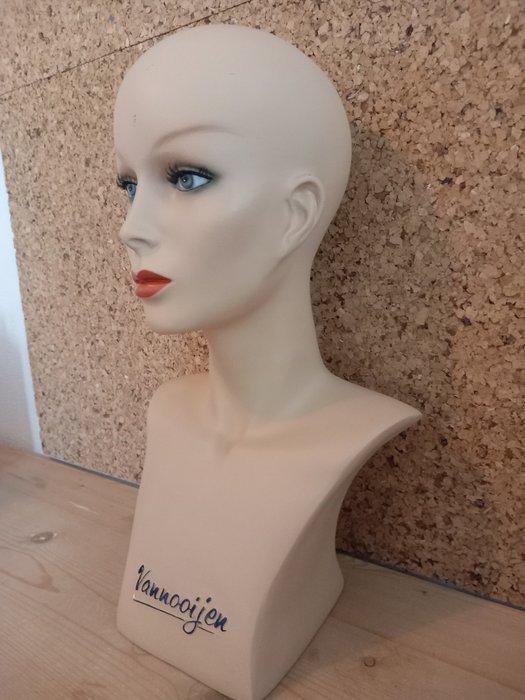 Vannooijen - Mannequin - etalage hoofd - Plastic, Antiek en Kunst, Curiosa en Brocante