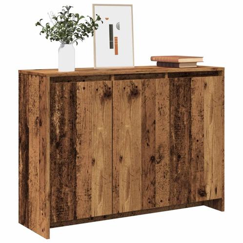 vidaXL Dressoir 102x33x75 cm bewerkt hout oud houtkleurig, Huis en Inrichting, Kasten | Dressoirs, Nieuw, Verzenden