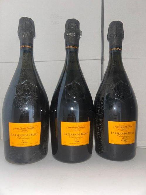 1998 Veuve Clicquot, La Grande Dame - Champagne Brut - 3, Verzamelen, Wijnen