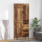vidaXL Highboard met lade 2 pcs Oud Hout Bewerkt hout, Huis en Inrichting, Verzenden, Nieuw
