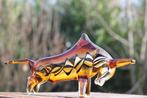 sculptuur, glazen stier massief - 20 cm - Glas