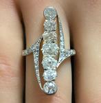 Zonder Minimumprijs - Ring - 18 karaat Geel goud, Platina -, Nieuw