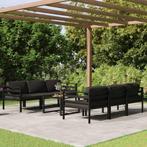 vidaXL 7-delige Loungeset met kussens aluminium, Tuin en Terras, Verzenden, Nieuw, Loungeset