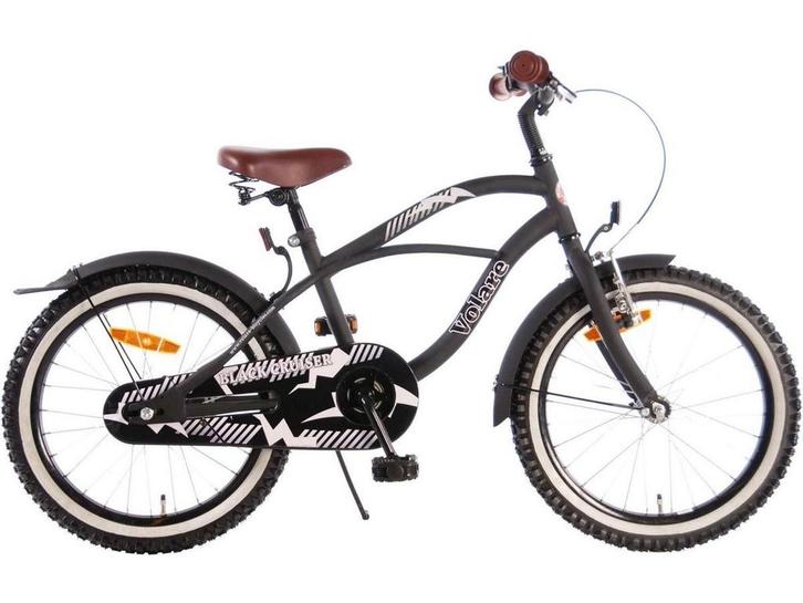 Volare Black Cruiser - Kinderfiets - 18 inch - Mat zwart -, Fietsen en Brommers, Fietsen | Kinderfietsjes, Zo goed als nieuw, Verzenden